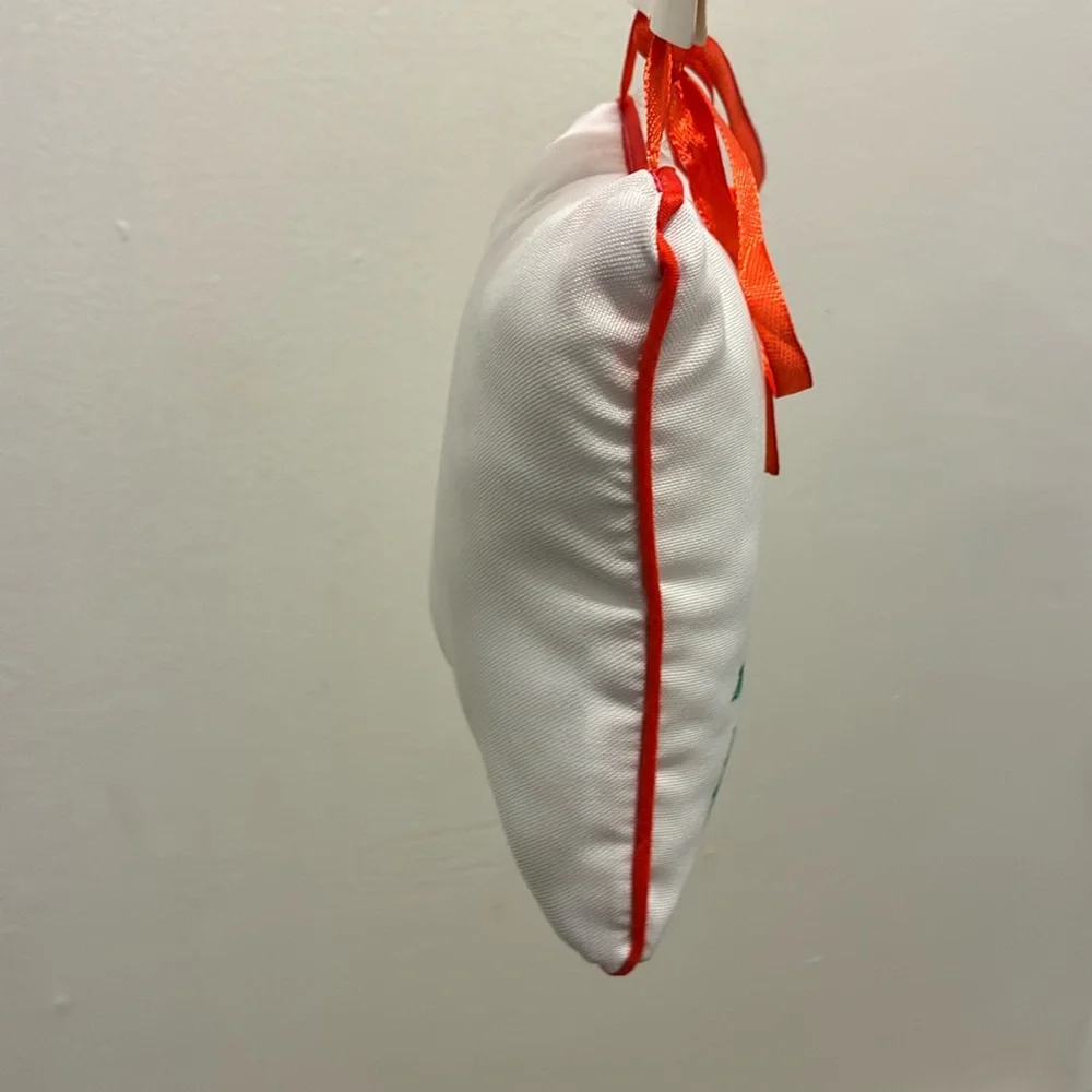 NWT- Cardinal Plush Door Hanger with Poinsetta